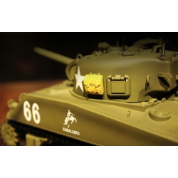 Czołg zdalnie sterowany ASG/IR/dźwięk/dym 1:16 U.S.Medium Tank M4A3 Sherman RTR 2.4Ghz - Heng Long 3898-1U (PRO2)